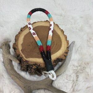 Bead Wrapped Wristlet Keychain